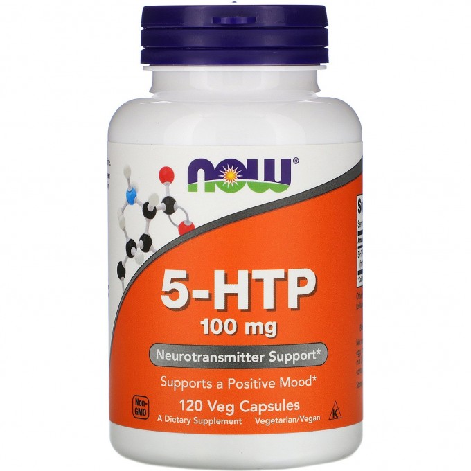 Аминокислота NOW FOODS 5-HTP, 100 мг, 120 капсул NS0106 Аминокислота NOW FOODS 5-HTP, 100 мг, 120 капсул NS0106
