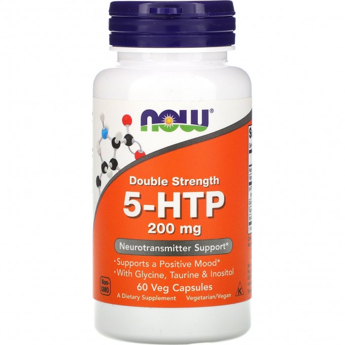 Аминокислота NOW FOODS 5-HTP, 200 мг - 60 капсул NS0108 Аминокислота NOW FOODS 5-HTP, 200 мг - 60 капсул NS0108