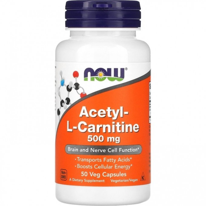 Аминокислота NOW FOODS ACETYL-L-CARNITINE, 500мг, 50 вегетарианских капсул NS*0075 Аминокислота NOW FOODS ACETYL-L-CARNITINE, 500мг, 50 вегетарианских капсул NS*0075
