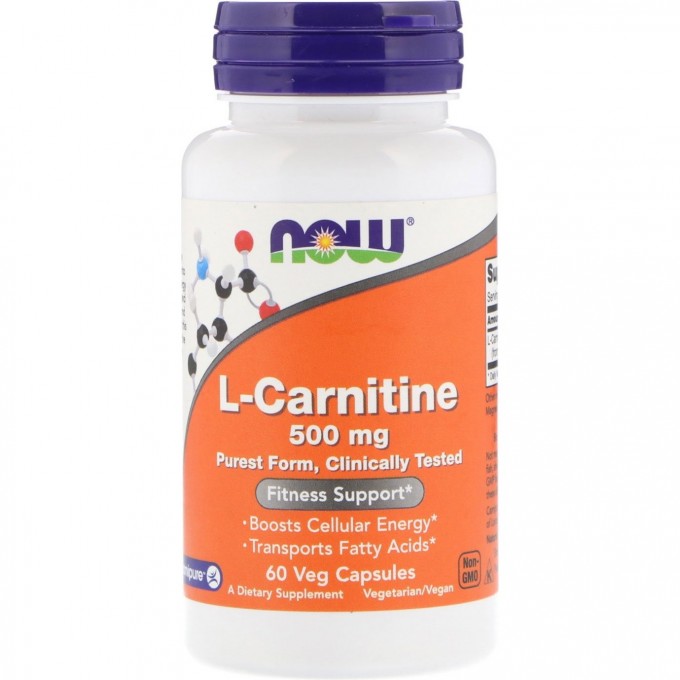 Аминокислота NOW FOODS L-CARNITINE, 500 мг - 60 капсул NS0072 Аминокислота NOW FOODS L-CARNITINE, 500 мг - 60 капсул NS0072