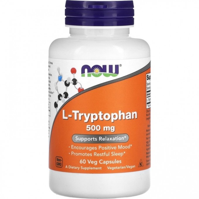 Аминокислота NOW FOODS L-TRYPTOPHAN, 500 мг, 60 капсул NS*0166 Аминокислота NOW FOODS L-TRYPTOPHAN, 500 мг, 60 капсул NS*0166