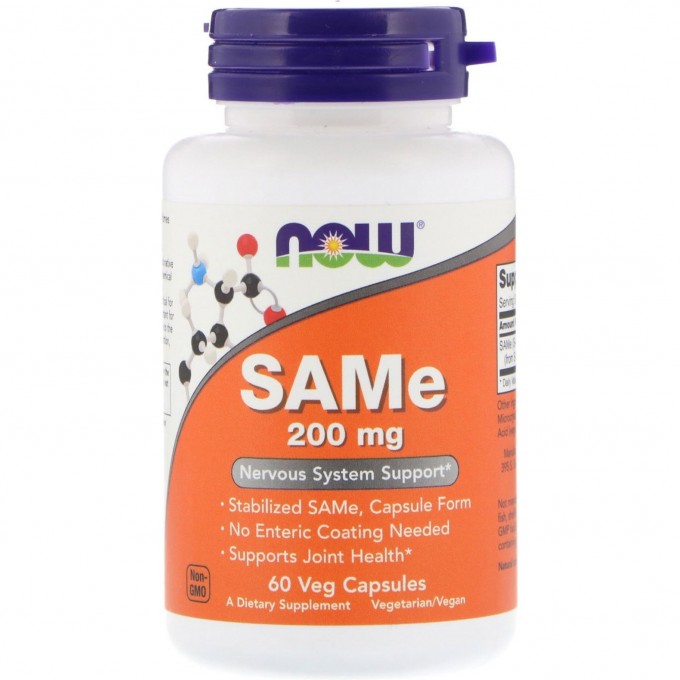 Аминокислота NOW FOODS SAME, 200 мг, 60 капсул NS0127 Аминокислота NOW FOODS SAME, 200 мг, 60 капсул NS0127