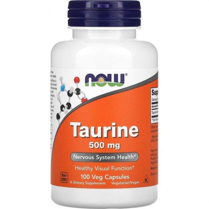 Аминокислота NOW FOODS TAURINE (активатор), 500мг, 100 капсул NS*0140 Аминокислота NOW FOODS TAURINE (активатор), 500мг, 100 капсул NS*0140