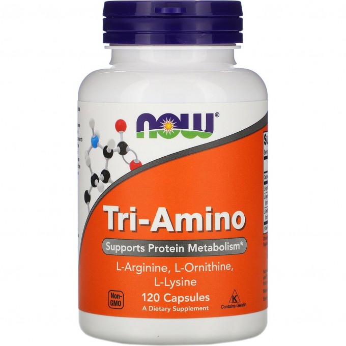 Аминокислота NOW FOODS TRI-AMINO (L-аргинин, L-орнитин, L-Лизин), 120 капсул NS*0152 Аминокислота NOW FOODS TRI-AMINO (L-аргинин, L-орнитин, L-Лизин), 120 капсул NS*0152