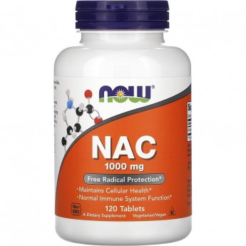 Антиоксидант NOW FOODS NAC N-Ацетил L-Цистеин, 1000 мг, 120 капсул Антиоксидант NOW FOODS NAC N-Ацетил L-Цистеин, 1000 мг, 120 капсул