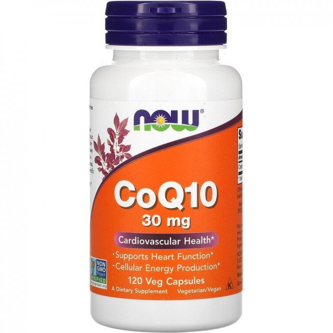 Антиоксидант NOW Q10 Coenzyme, 30 мг - 120 капсул NS3188 Антиоксидант NOW Q10 Coenzyme, 30 мг - 120 капсул NS3188