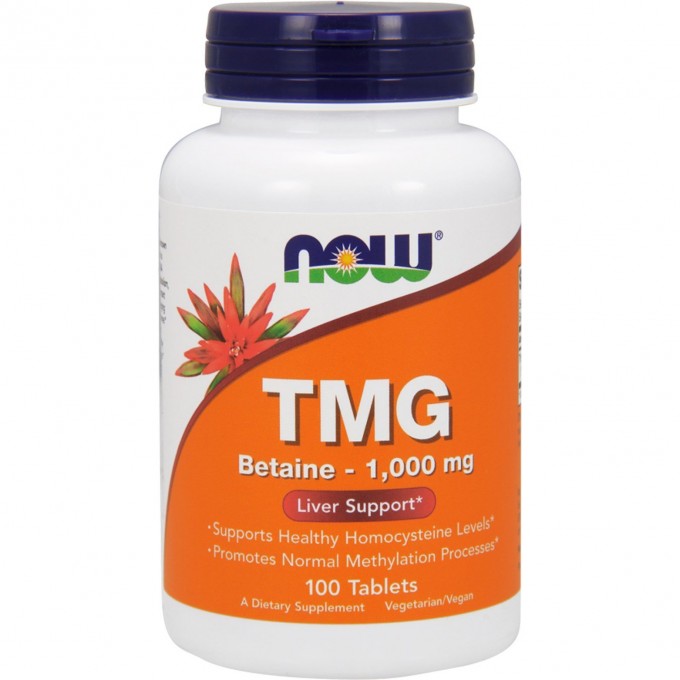 Биологически активная добавка NOW FOODS TMG (Триметилглицин), 1000 мг - 100 таблеток NS0494 Биологически активная добавка NOW FOODS TMG (Триметилглицин), 1000 мг - 100 таблеток NS0494