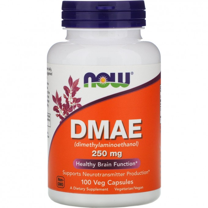 Дмаэ NOW FOODS DMAE, 250 мг, 100 капсул NS3090 Дмаэ NOW FOODS DMAE, 250 мг, 100 капсул NS3090