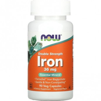 Железо NOW FOODS IRON, 36 мг, 90 капсул Железо NOW FOODS IRON, 36 мг, 90 капсул