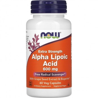 Кислота NOW FOODS ALPHA LIPOIC ACID 600 мг - 60 капсул