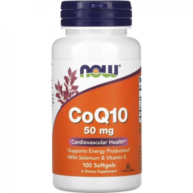 Коэнзим NOW FOODS COQ10, 50 мг - 100 капсул NS3193 Коэнзим NOW FOODS COQ10, 50 мг - 100 капсул NS3193