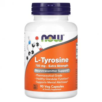 L-тирозин NOW FOODS TYROSINE 750mg 90 капсул