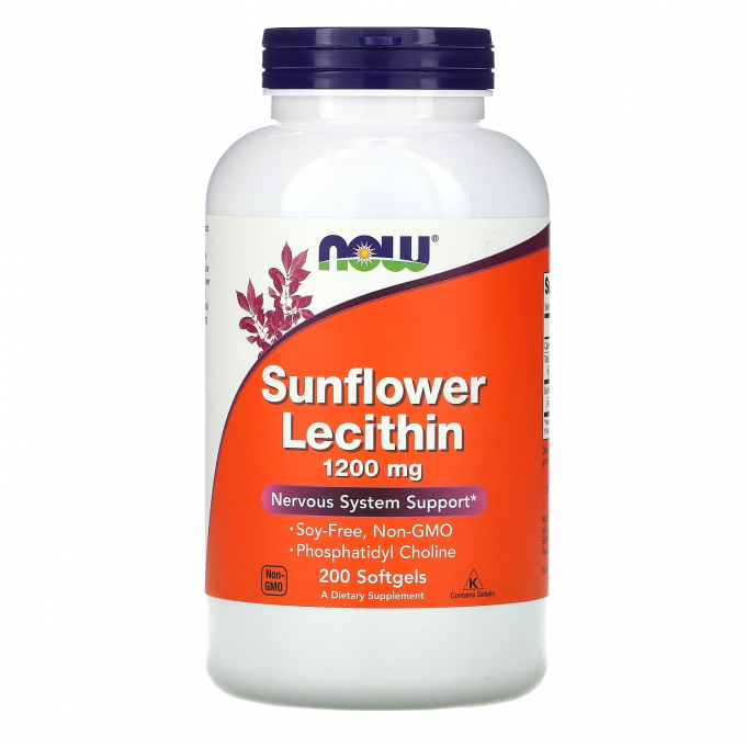 Лецитин NOW FOODS LECITHIN, 1200 мг, 200 капсул NS29570