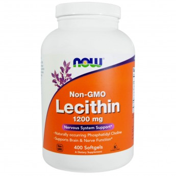 Лецитин NOW FOODS LECITHIN 1200 мг 400 желатиновых капсул Лецитин NOW FOODS LECITHIN 1200 мг 400 желатиновых капсул
