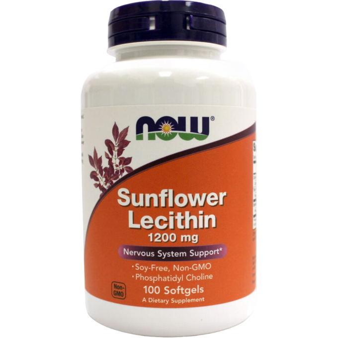 Лецитин NOW FOODS LECITHIN SUNFLOWER, 1200 мг, 100 капсул NS2311 Лецитин NOW FOODS LECITHIN SUNFLOWER, 1200 мг, 100 капсул NS2311