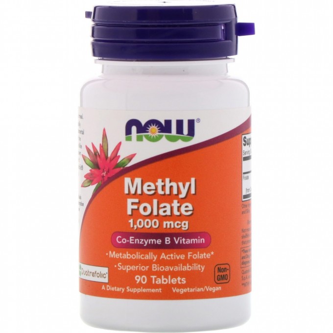 Метил Фолат NOW FOODS METHYL FOLATE, 1000 мкг, 90 таблеток NS0491 Метил Фолат NOW FOODS METHYL FOLATE, 1000 мкг, 90 таблеток NS0491