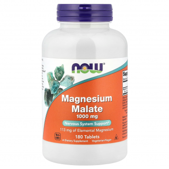 Минералы NOW FOODS MAGNESIUM MALATE 1000mg 180 таблеток Минералы NOW FOODS MAGNESIUM MALATE 1000mg 180 таблеток