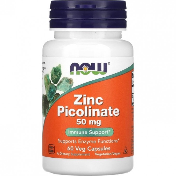 Минералы NOW Zinc Picolinate, 50 мг - 60 капсул NS1550 Минералы NOW Zinc Picolinate, 50 мг - 60 капсул NS1550