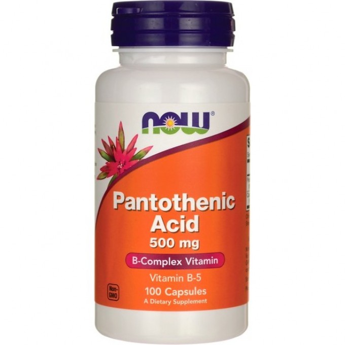 Пантотеновая кислота NOW FOODS PANTOTHENIC ACID, 500мг, 100 капсул NS29618