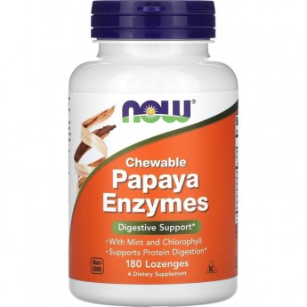 Папайя NOW FOODS PAPAYA ENZYMES, 180 таблеток Папайя NOW FOODS PAPAYA ENZYMES, 180 таблеток