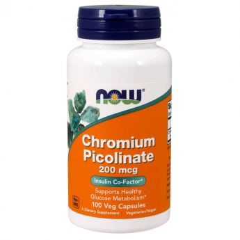 Пиколинат хрома NOW FOODS CHROMIUM PICOLINATE 200mcg 100 капсул Пиколинат хрома NOW FOODS CHROMIUM PICOLINATE 200mcg 100 капсул