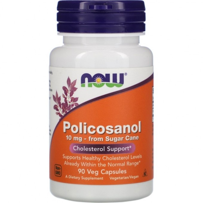 Поликозанол NOW FOODS, POLICOSANOL 10 мг (90 капс.) NS1823 Поликозанол NOW FOODS, POLICOSANOL 10 мг (90 капс.) NS1823
