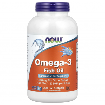 Рыбий жир NOW FOODS OMEGA-3 FO 1000mg 180/120 FISH GELATIN 200 SGLS Рыбий жир NOW FOODS OMEGA-3 FO 1000mg 180/120 FISH GELATIN 200 SGLS
