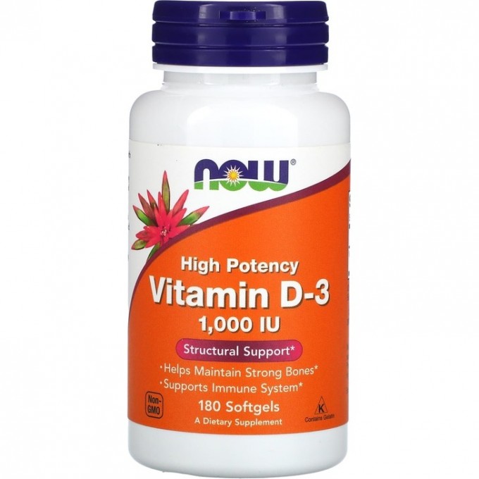 Витамин D3 NOW FOODS 1000 ме NS*0365 Витамин D3 NOW FOODS 1000 ме NS*0365