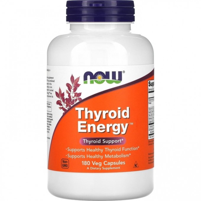 Витаминный комплекс NOW Thyroid Energy, 180 капсул NS3369 Витаминный комплекс NOW Thyroid Energy, 180 капсул NS3369